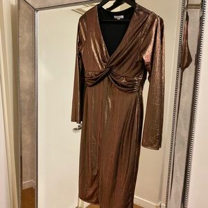 Spirit of Grace Bronze Midi Dress